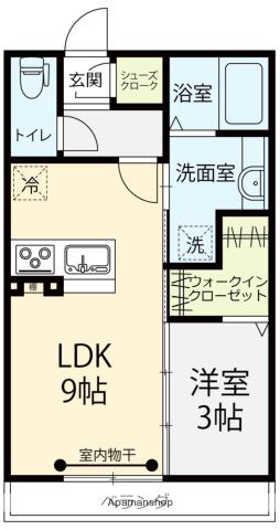 ポンパブランカ8(1LDK/2階)の間取り写真