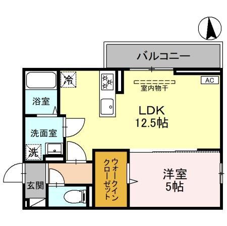 フォレスタⅢ(1LDK/1階)の間取り写真