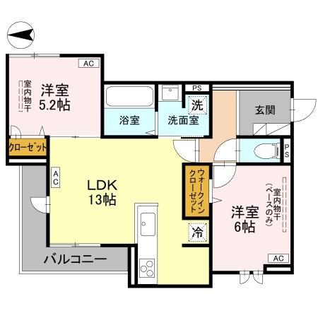 DR松村COEUR(2LDK/2階)の間取り写真