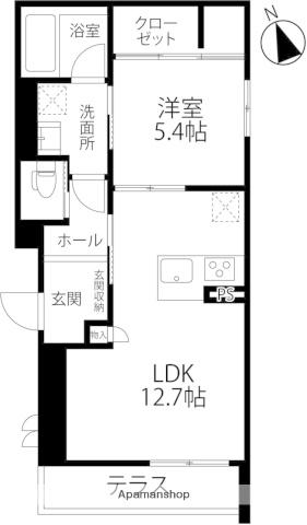 グラン ロフォス (1LDK/1階)の間取り写真
