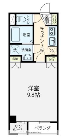 ドリームFK(1K/3階)の間取り写真