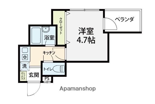 KCCオンワードベース(1K/5階)の間取り写真