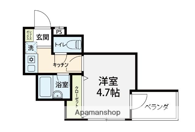 KCCオンワードベース(1K/6階)の間取り写真