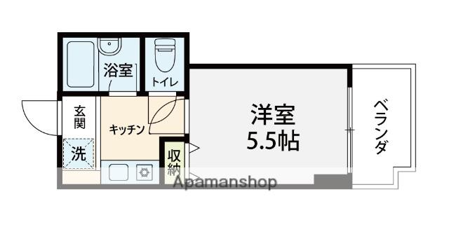 KCCオンワードベース(1K/3階)の間取り写真