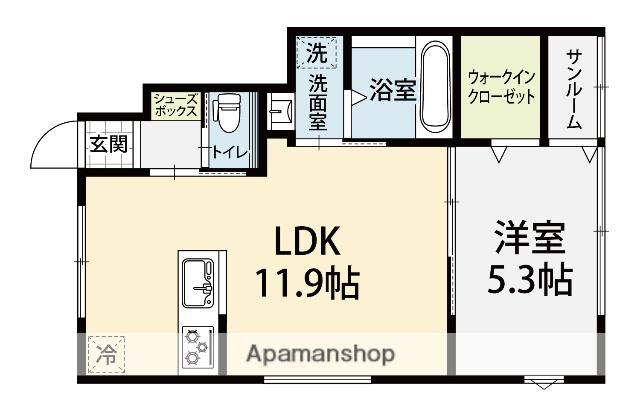 SEIZE A(1LDK/1階)の間取り写真