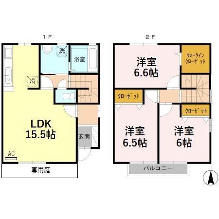 サザンコート(3LDK)の間取り写真