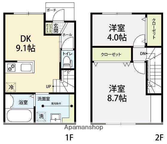 DIXSEPT(2DK/1階)の間取り写真