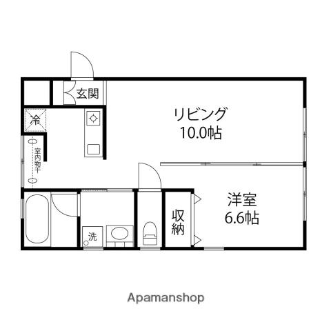 ABOX5セパレーツ(1LDK/1階)の間取り写真