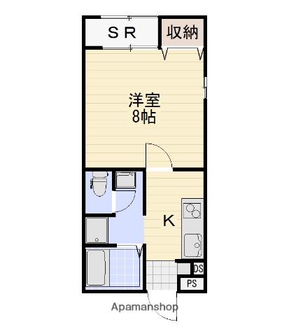 チット・チャット(1K/1階)の間取り写真