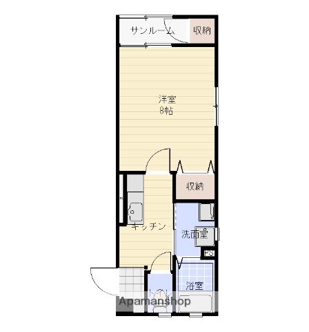 エクセルイースト(1K/1階)の間取り写真