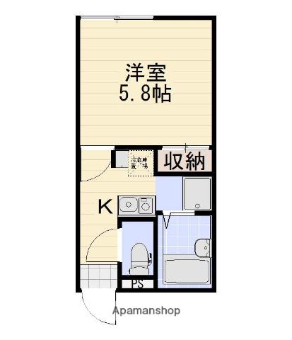 サラ・ジーン(1K/1階)の間取り写真