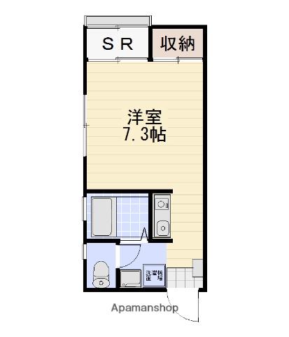 エルムウッド(1K/1階)の間取り写真