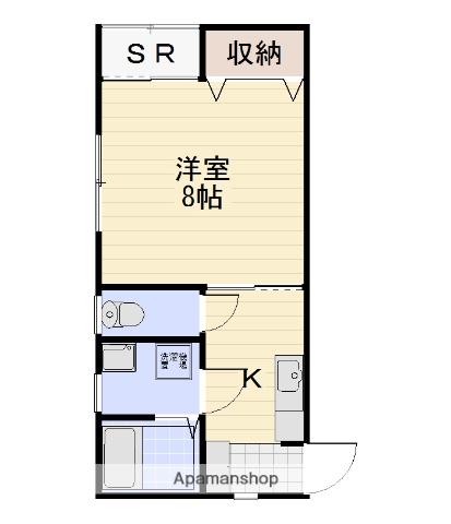 カーネア(1K/2階)の間取り写真