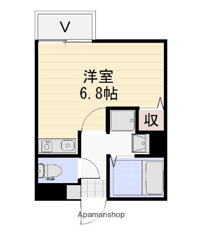 ユーミーもりの里(ワンルーム/1階)の間取り写真
