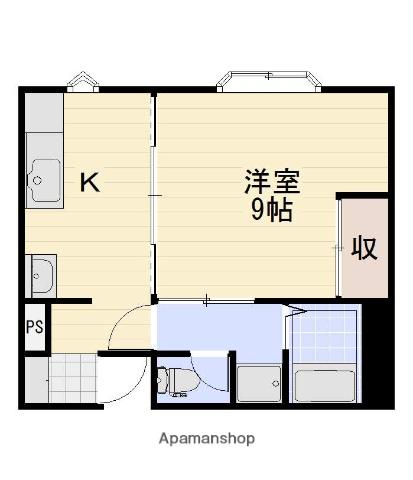 ハイムM2(1DK/1階)の間取り写真