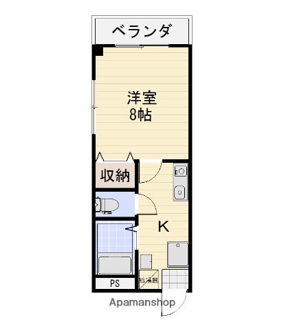 グリーンヒルタガミ(1K/3階)の間取り写真