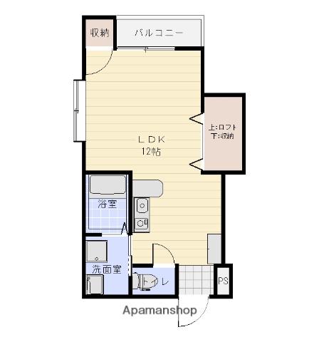 クレセント(ワンルーム/1階)の間取り写真