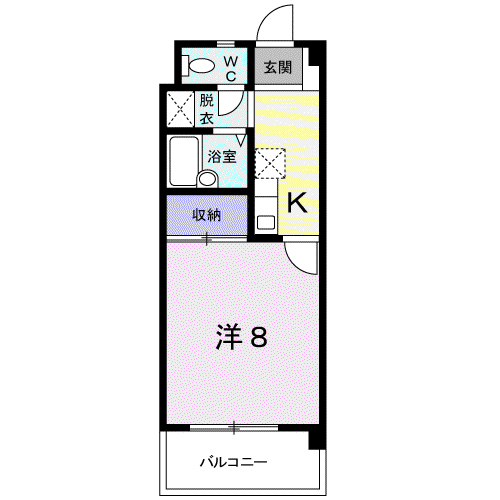 ビハーラ連(1K/3階)の間取り写真