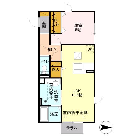 リモーネ(1LDK/1階)の間取り写真