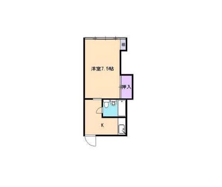 サンハイツ(1K/1階)の間取り写真