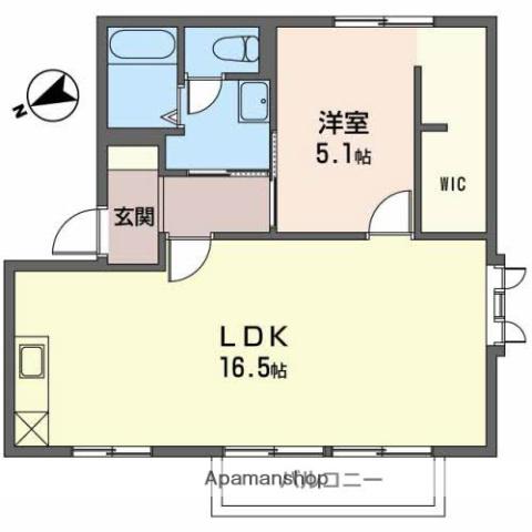 鳴和台Ⅱ(1LDK/2階)の間取り写真