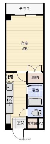 コーポ275(1K/2階)の間取り写真