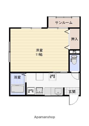 コーポクレイン3(1K/2階)の間取り写真