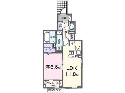 セージ2ND(2LDK/2階)の間取り写真