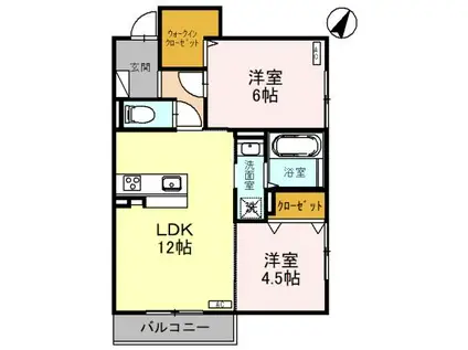 DーRESIDENCE諸江町CORAZON(2LDK/3階)の間取り写真