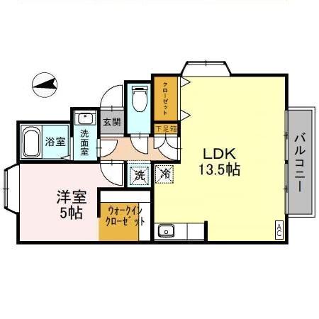 エスポワール・壱番館(1LDK/1階)の間取り写真