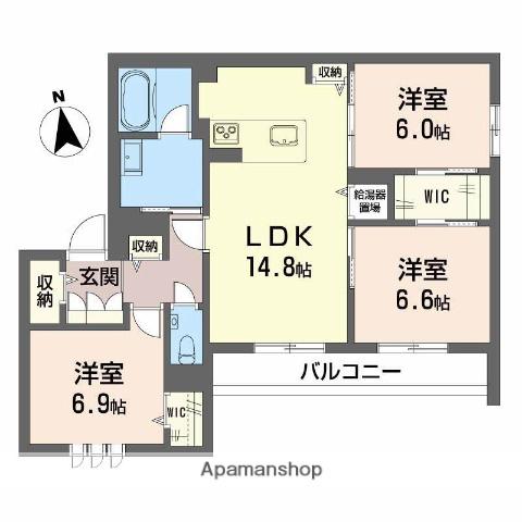 ポルターナⅡ(3LDK/2階)の間取り写真