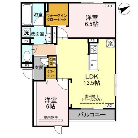 SCRUM(2LDK/2階)の間取り写真