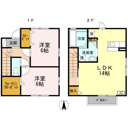 ＲＡＦＦＩＮＥ（ラフィーネ）(2LDK)の間取り写真