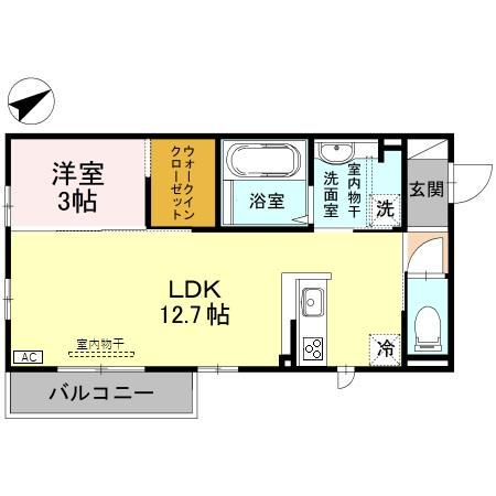 シャトー・ベルスーズ(1LDK/3階)の間取り写真