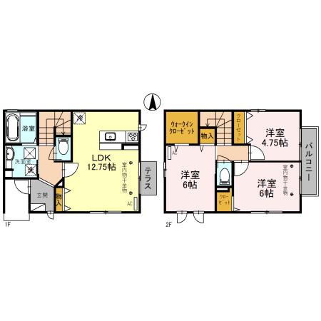 凜（ＲＩＮ）　Ｂ棟(3LDK)の間取り写真