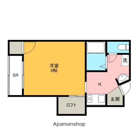 イアンサステージ(1K/1階)の間取り写真