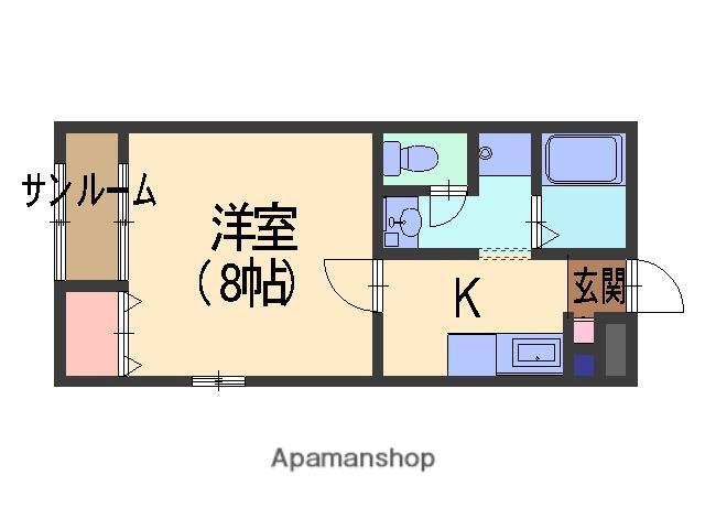 チット・チャット(1K/2階)の間取り写真