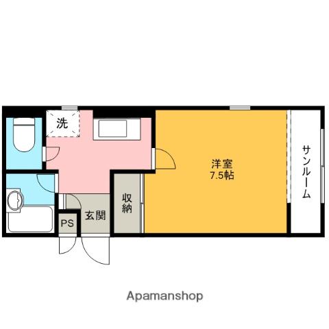 リンデンハイム(1K/2階)の間取り写真