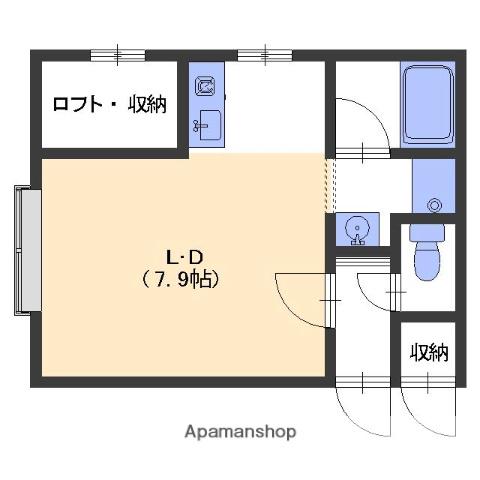 ロルフェ(ワンルーム/1階)の間取り写真