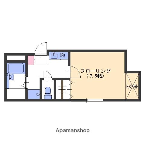 グランデール(1K/1階)の間取り写真