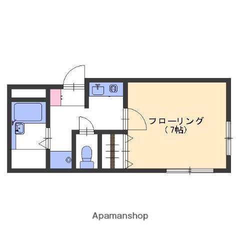 グランデール(1K/2階)の間取り写真