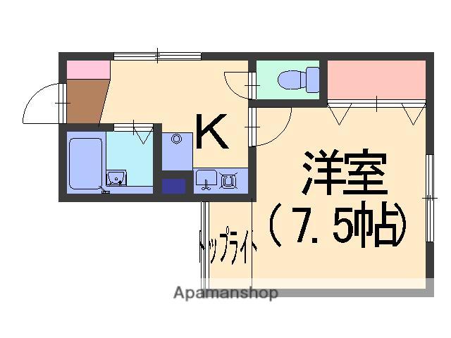 グランデール(1K/1階)の間取り写真