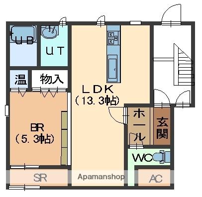 マルベリーヒルズ(1LDK/1階)の間取り写真