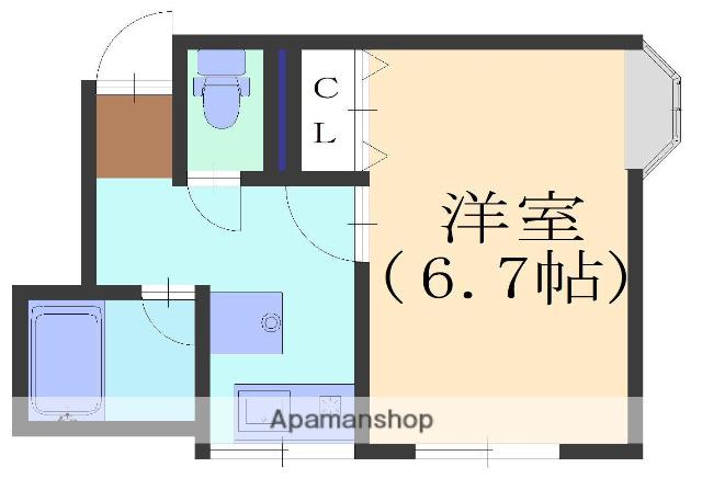コーポラス21(1K/1階)の間取り写真