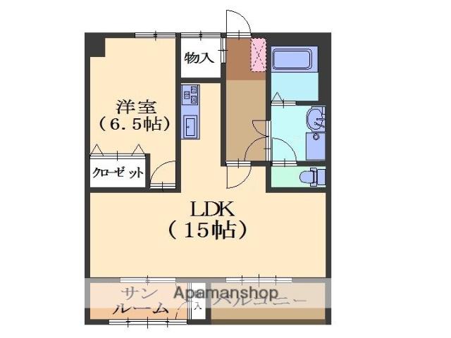 ハイツ城(1SLDK/3階)の間取り写真