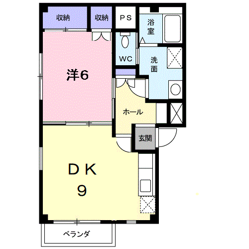 エスポアメゾン(1DK/1階)の間取り写真