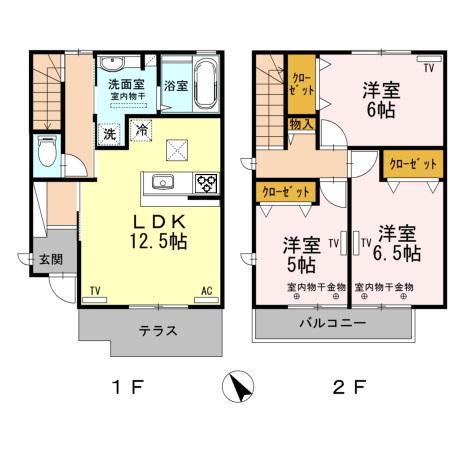 ＲＡＣＣＯＬＴＡ（ラコルタ）(3LDK)の間取り写真