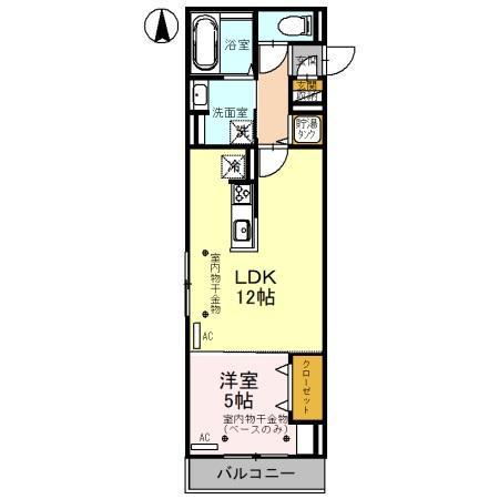 DーRESIDENCE諸江Ⅰ(1LDK/3階)の間取り写真