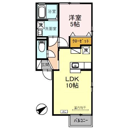 EMINENCE・MK B(1LDK/1階)の間取り写真