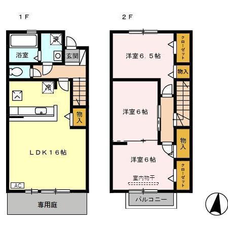ルシオーレ　Ｂ(3LDK)の間取り写真